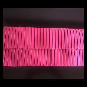 Hot pink Satin Clutch
